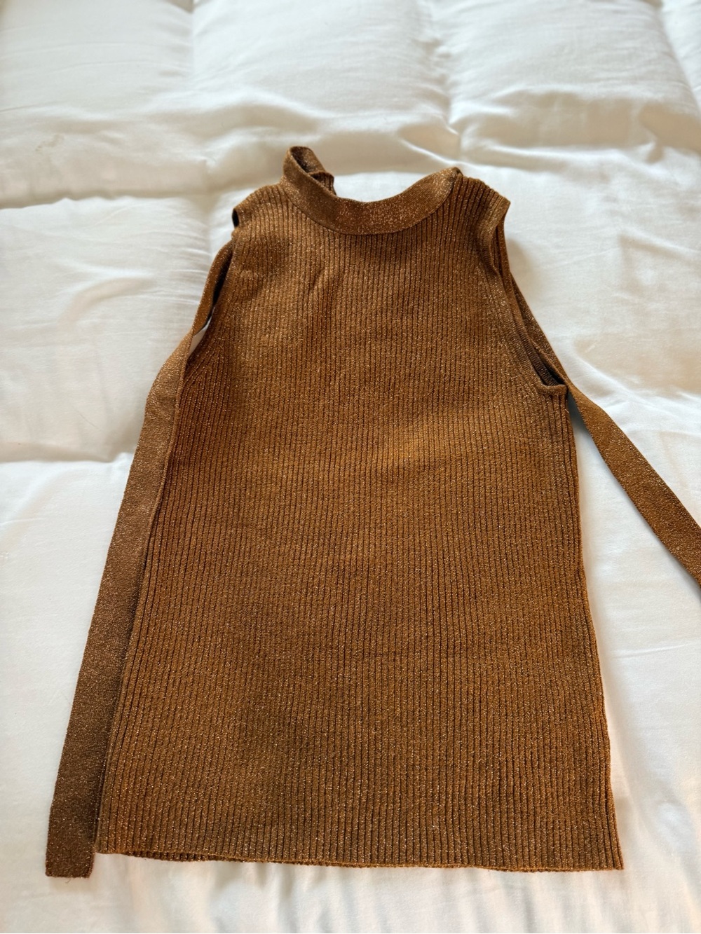 Anthropologie Ribbed Sleeveless Tank - Brown